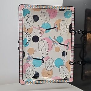 Party Girls Rectangular Serving Tray - Multicolor